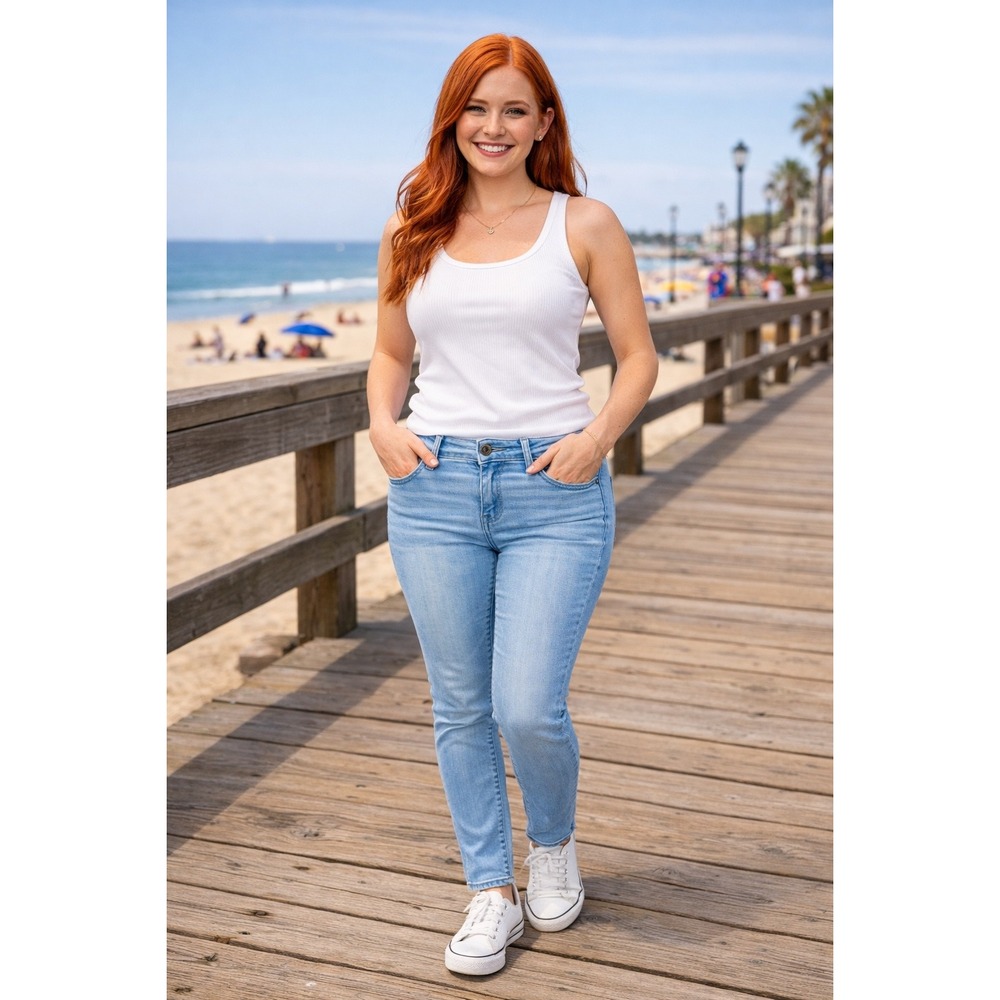 American Eagle Skinny Jeans‎ Light Wash High Rise Women Size 0 Regular